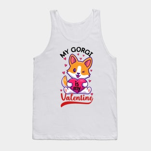 Corgi Is My Valentine Tank Top